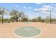 Full-size outdoor basketball court with lighting for day and night play, enhancing community recreation at 10603 E Firewheel Dr, Scottsdale, AZ 85255
