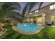 A sparkling pool surrounded by lush, green grass creates a backyard oasis, perfect for relaxation and enjoyment at 15138 W Campbell Ave, Goodyear, AZ 85395