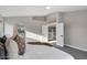 View from a bed of the bedroom architecture with balcony doors and carpet at 175 N Brookside St, Chandler, AZ 85225