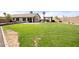 Expansive backyard with lush green grass, covered patio, and ample space for outdoor activities and relaxation at 20017 N 65Th Dr, Glendale, AZ 85308