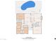 Detailed floor plan of the property showing room dimensions and layout at 2539 E Geneva Dr, Tempe, AZ 85282