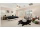 Spacious primary bedroom with carpet floors, a ceiling fan, and great windows with views at 3683 E Nolan Dr, Chandler, AZ 85249