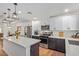 Modern kitchen with white cabinetry, stainless steel appliances, and a large island with quartz countertops at 4025 N 8Th Ave, Phoenix, AZ 85013