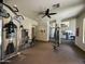 Community gym featuring modern equipment with ceiling fans and neutral toned walls at 4925 E Desert Cove Ave # 236, Scottsdale, AZ 85254
