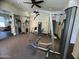 Community gym featuring modern equipment and a ceiling fan for optimal air circulation at 4925 E Desert Cove Ave # 236, Scottsdale, AZ 85254