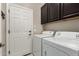 Bright laundry room featuring a washer and dryer, with added storage cabinets at 690 W Mangrove Rd, Queen Creek, AZ 85140
