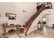 Spacious foyer with a staircase, decorative tile flooring, and high ceilings at 844 W Sherri Dr, Gilbert, AZ 85233