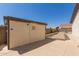 Backyard storage shed situated near a paved patio and landscaping, offering practical utility at 13196 W Coronado Rd, Goodyear, AZ 85395