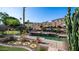 Expansive backyard with a pool, mature landscaping, and serene seating areas, creating a private oasis at 1620 W Nighthawk Way, Phoenix, AZ 85045