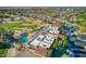 Aerial view showcasing community amenities including pool, and well-maintained landscaping, plus convenient parking at 172 S Agua Fria Ln, Casa Grande, AZ 85194
