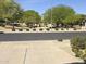 Scenic view of the community showcasing manicured lawns, mature trees, and inviting walkways at 172 S Agua Fria Ln, Casa Grande, AZ 85194
