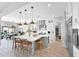 Open-concept kitchen with a large island, modern appliances, and pendant lighting at 3842 E Fountain St, Mesa, AZ 85205