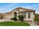 Inviting home with desert landscaping, a two-car garage, and a covered entry, offering curb appeal and convenience at 628 N El Dorado Dr, Gilbert, AZ 85233