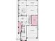 First floor plan of a home featuring a living room, dining room, kitchen, bedroom, bathroom, and two-car garage at 7670 W Crabapple Dr, Peoria, AZ 85383