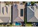 Bird's eye view of backyard pool and solar panels on the roof of a single Gathering home at 10260 W Pinnacle Vista Dr, Peoria, AZ 85383