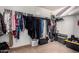 Spacious walk-in closet with ample hanging space and shelving, offering optimal storage solutions at 11737 W Robin Dr, Sun City, AZ 85373