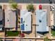 Overhead view of neatly arranged houses, solar panels and well-kept lawns in a quiet neighborhood at 11815 N 75Th Ln, Peoria, AZ 85345