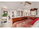 The large main bedroom has a seating area, and features neutral carpet and paint at 13300 E Via Linda -- # 1065, Scottsdale, AZ 85259