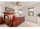 This main bedroom offers a large window to let in plenty of natural light at 13300 E Via Linda -- # 1065, Scottsdale, AZ 85259
