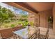 Private covered patio is perfect for enjoying outdoor living with desert landscaping at 13300 E Via Linda -- # 1065, Scottsdale, AZ 85259