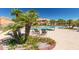 Relaxing pool area featuring lounge chairs, palm trees, landscaping, and beautiful desert scenery at 13300 E Via Linda -- # 1065, Scottsdale, AZ 85259