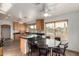 Eat-in kitchen with granite counters, stainless sink and tile floors at 2148 E Cairo Dr, Tempe, AZ 85282