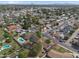 Expansive aerial shot showcasing neighborhood with pools, green spaces, and residential streets at 222 N Miller St, Mesa, AZ 85203