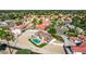 An aerial view of a home's pool and backyard in a lush neighborhood at 226 W Ranch Rd, Tempe, AZ 85284