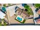 Birds eye view of pool and backyard featuring turf and desert landscaping at 226 W Ranch Rd, Tempe, AZ 85284