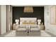Serene main bedroom with a plush bed, stylish nightstands, and a decorative light fixture creating a cozy retreat at 23225 W Marguerite Ave, Buckeye, AZ 85326