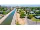 The aerial view captures the canal winding past the quiet neighborhood at 330 W Minnezona Ave, Phoenix, AZ 85013