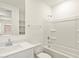 Bathroom featuring a vanity, toilet, mirror, and a shower-tub combo at 35459 N Seedling St, San Tan Valley, AZ 85144