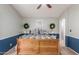 Inviting bedroom space enhanced by wreaths and a wooden sled-style bed frame at 412 W Curry St, Chandler, AZ 85225