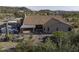 Aerial view of the backyard with an above ground pool and covered patio at 9690 W Martin Rd, Casa Grande, AZ 85194