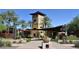 Modern community center with unique architecture, desert landscaping, and shade structures at 11609 W Andrew Ln, Peoria, AZ 85383