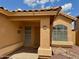 Inviting front porch with desert landscaping and charming welcome decor at 1314 W Kingbird Dr, Chandler, AZ 85286
