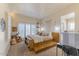 Bedroom with custom bed frame with built-in storage at 4617 E Elmwood Cir, Mesa, AZ 85205