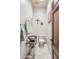 Unique powder room features a vessel sink, decorative mirror, and charming religious decorations adding a warm touch at 5523 W Creekside Ln, San Tan Valley, AZ 85144