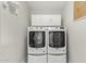 Laundry room features a side-by-side washer and dryer with storage cabinets at 1240 E Indigo St, Mesa, AZ 85203