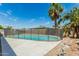 Sparkling fenced pool surrounded by mature trees and rock landscaping at 1240 E Indigo St, Mesa, AZ 85203