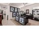 Office featuring sport's memorabilia and modern furniture at 18134 W Highland Ave, Goodyear, AZ 85395