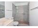 Updated bathroom with modern shower, stylish tile, and sleek fixtures at 18610 N Mica Dr, Sun City West, AZ 85375