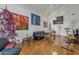 Bright living room with wood floors, high ceilings and eclectic decor at 2859 E Cathy Dr, Gilbert, AZ 85296