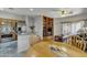 Open-concept living space with a kitchen island and views into the entertainment and dining areas at 2859 E Cathy Dr, Gilbert, AZ 85296