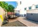 Backyard featuring a trailer, pavers, gravel, and a storage shed at 2973 E Austin Dr, Gilbert, AZ 85296