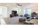 Spacious living area featuring comfortable seating, TV, and natural light from multiple windows at 2973 E Austin Dr, Gilbert, AZ 85296