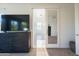 Main bedroom showing the bathroom with a glass-door entry and view of the vanities at 2973 E Austin Dr, Gilbert, AZ 85296
