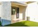 Cozy outdoor patio featuring a stone floor and artificial grass, perfect for relaxing and enjoying the weather at 2973 E Austin Dr, Gilbert, AZ 85296
