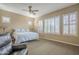 Bedroom featuring multiple windows, tan walls, and a light blue comforter at 4497 E Ficus Way, Gilbert, AZ 85298