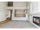 Bright living room features high ceilings, fireplace, and staircase access at 5042 W Lariat Ln, Phoenix, AZ 85083